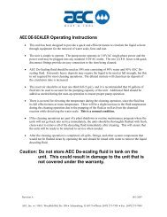 Product Manual - AEC Package Cooling - AEC, Inc.