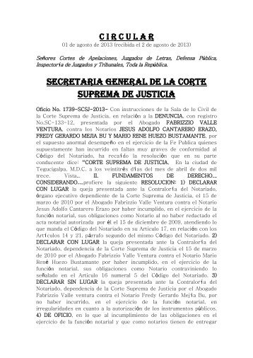 Circulares agosto 2013.pdf - Poder Judicial