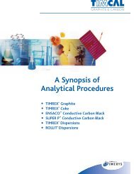 Brochure: A Synopsis of Analytical Procedures - Timcal