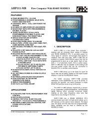 AHP111-MB Flow Computer With RS485 MODBUS - Flowmeters