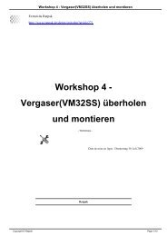 Workshop 4 - Vergaser(VM32SS) überholen und montieren - Ratpak
