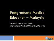 Postgraduate Medical Education - Malaysia