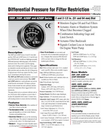 Dial Differential Pressure Swichgage - Pacific Marine & Industrial