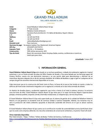 1. INFORMACIÃN GENERAL - Palladium Hotel Group