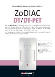 RISCO Group ZoDIAC DT PET Intruder detectors product datasheet