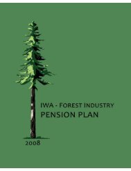 View booklet - IWA Forest Industry Pension Plan