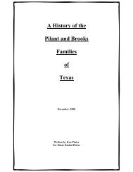 A History of the Pilant and Brooks Families of Texas - New Page 1