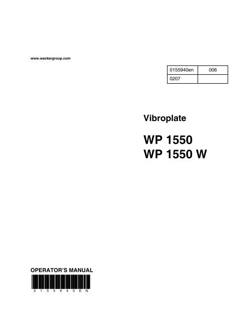 WP 1550 WP 1550 W - Wacker Neuson Group