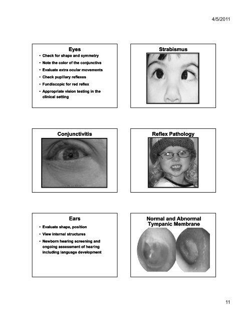 Overview of Pediatric Physical Assessment Overview of Pediatric ...