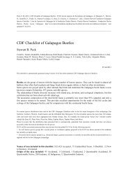 CDF Checklist of Galapagos Beetles - CDF Galapagos Species ...