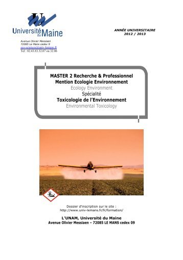 Brochure M2 TE 2012 2013 def LE MANS - Faculté des Sciences et ...