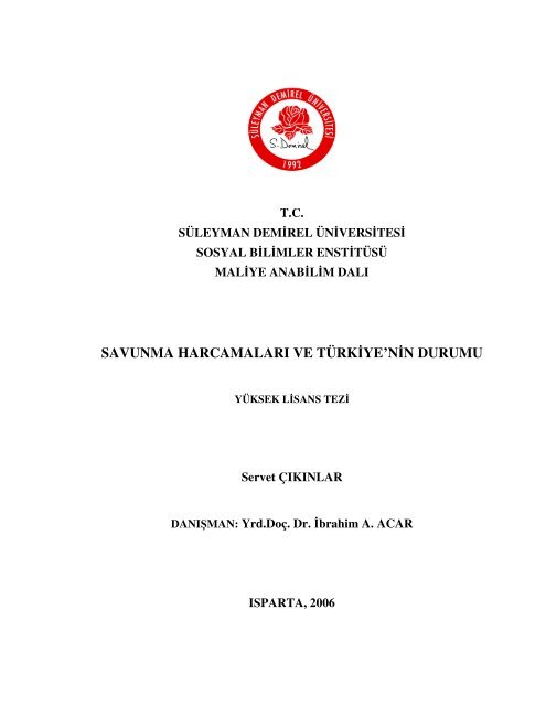 Download - SÃ¼leyman Demirel Ãniversitesi