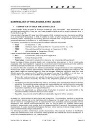 MAINTENANCE OF TISSUE SIMULATING LIQUIDS - Speag