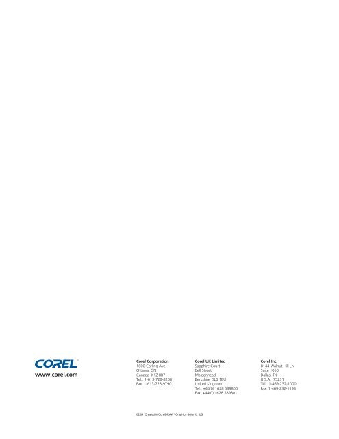 Product Information US - Corel Corporation