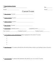 current events worksheet