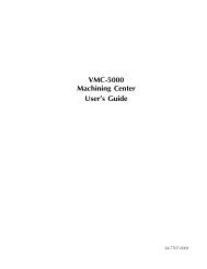 VMC-5000 Machining Center User's Guide - Intelitek Downloads