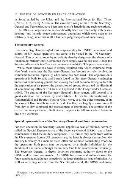 10 THE USE OF FORCE IN