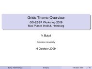Grids Theme Overview - GO-ESSP Workshop 2009 Max ... - NOAA