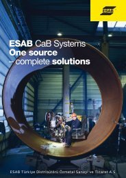 ESAB CaB Systems One source – complete solutions