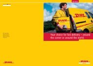 Your choice for fast delivery â around the corner or around the ... - DHL