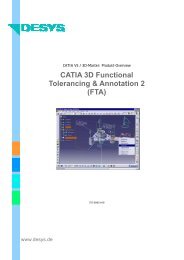 CATIA 3D Functional Tolerancing & Annotation 2 (FTA) - DESYS