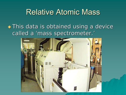 Weighted Averages and Relative Atomic Mass PowerPoint