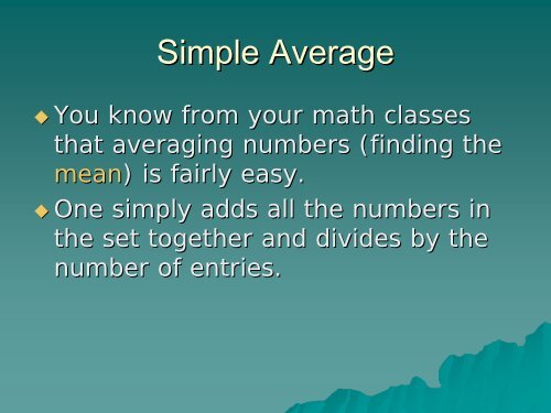 Weighted Averages and Relative Atomic Mass PowerPoint