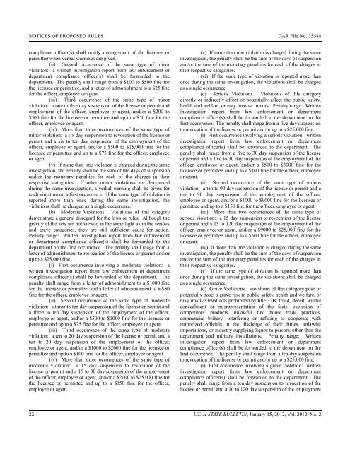 Utah State Bulletin, January 15, 2012, Vol. 2012, No. 2