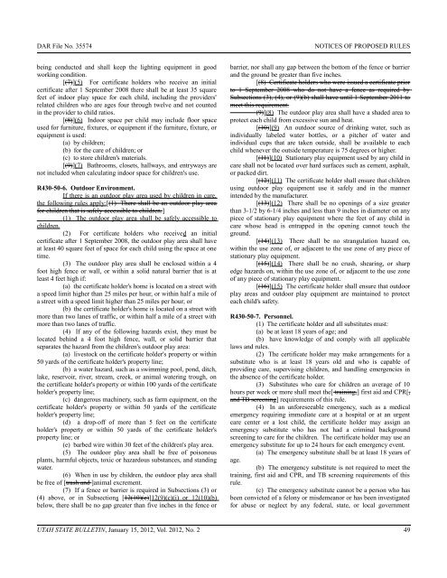 Utah State Bulletin, January 15, 2012, Vol. 2012, No. 2