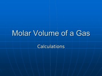 Molar Volume of a Gas