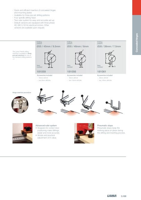 3 - Concealed Hinges - Tekform