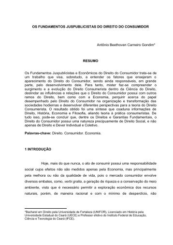 Os Fundamentos Juspublicistas do Direito do Consumidor