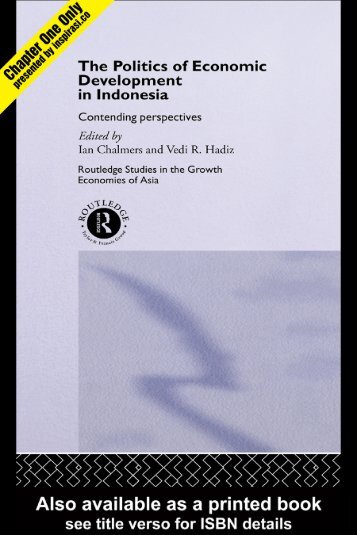 The Politics of Economic Development in Indonesia ... - Inspirasi.co