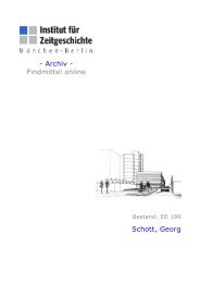 - Archiv - Findmittel online Schott, Georg - Institut für Zeitgeschichte
