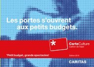 Les portes s'ouvrent aux petits budgets. - KulturLegi