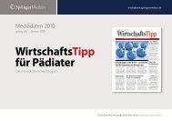 Wirtschaftstipp für Pädiater