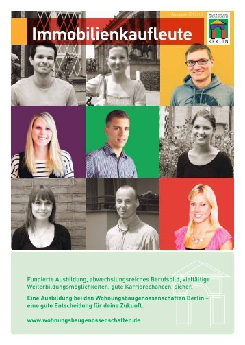 Eine Ausbildung bei den Wohnungsbaugenossenschaften Berlin