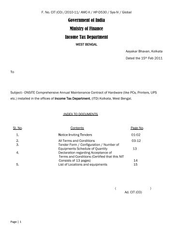 Government of India Ministry of Finance Income Tax Department