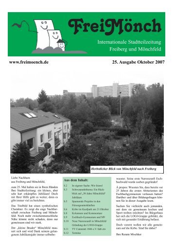25. Ausgabe Oktober 2007 - BÃ¼rgerverein Freiberg und MÃ¶nchfeld eV