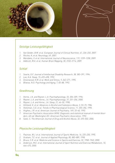 Wirkungen auf die Gesundheit - Kaffee-Wirkungen