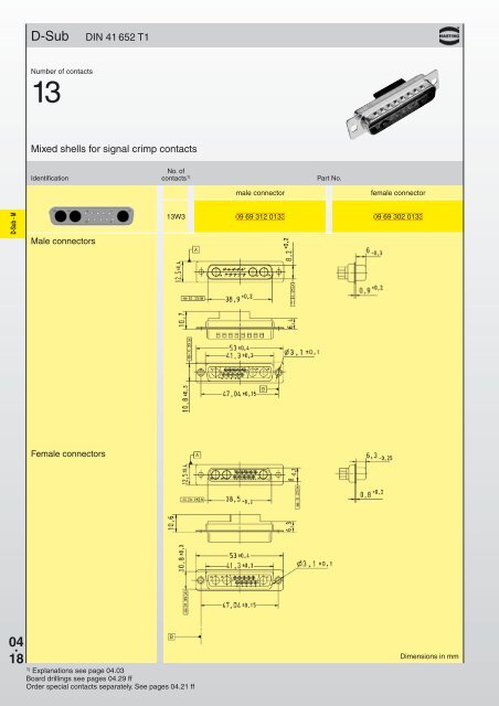 Download Harting D-Sub Mixed Connectors PDF - Northern ...