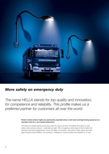 Interior lighting Emergency Vehicles - Hella