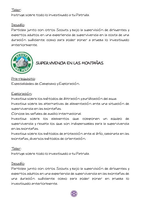 Manual de Especialidades - Scouts del PerÃº