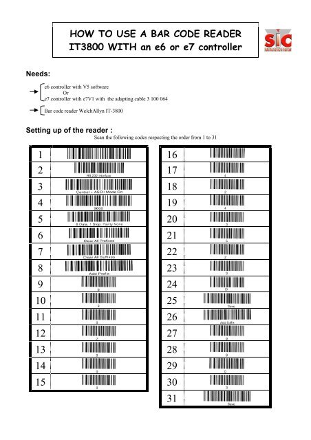 HOW TO USE A BAR CODE READER IT3800 WITH an e6 or e7 ...