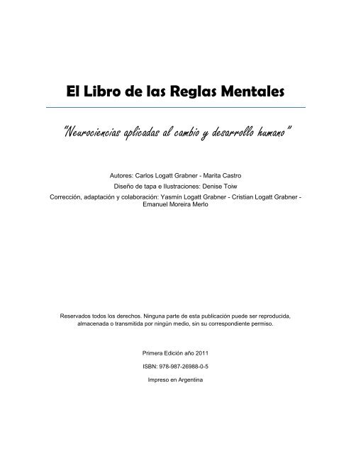 El Libro de las Reglas Mentales “Neurociencias aplicadas al cambio ...