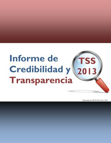 Informe de Credibilidad y Transparencia - TSS