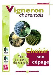 Choisir son cÃ©page - La Chambre d'Agriculture de Charente-Maritime.