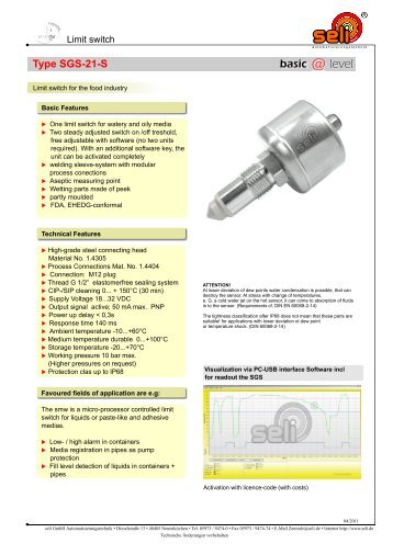 Type SGS-21-S - Seli GmbH