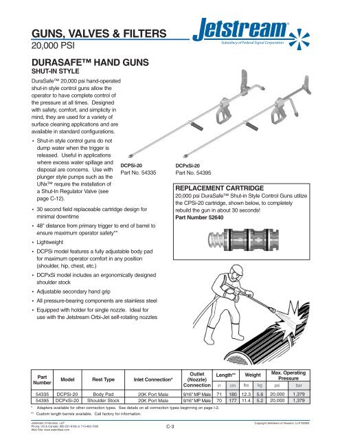 Complete 20000 psi Products Catalog - Jetstream