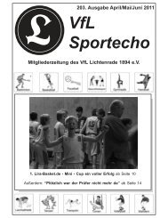VfL Sportecho 203. Ausgabe April/Mai/Juni 2011 ... - VfL Lichtenrade